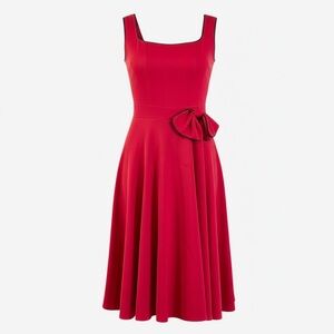 Lindy Bop Red Pinup Dress Size M Fit & Flare Sleeveless Retro Rockabilly 50s